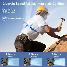 Portable Waist Clip Fan – Mini Hanging Neck Fan with LED & Power Bank