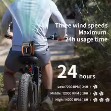 Portable Waist Clip Fan – Mini Hanging Neck Fan with LED & Power Bank