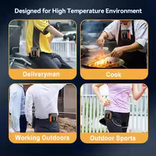 Portable Waist Clip Fan – Mini Hanging Neck Fan with LED & Power Bank